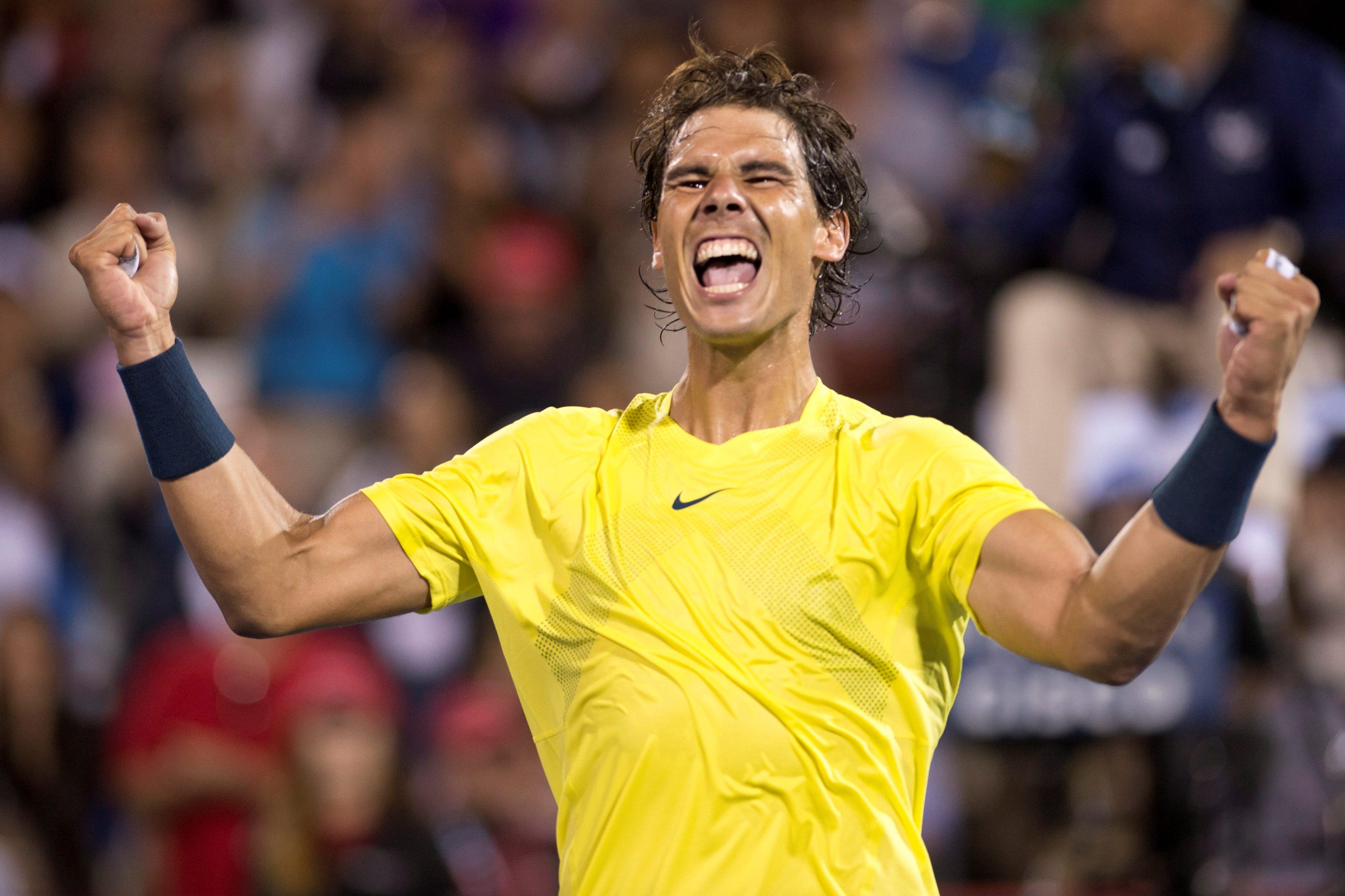 Rafael Nadal slaví porážku Djokoviče na turnaji v Montrealu