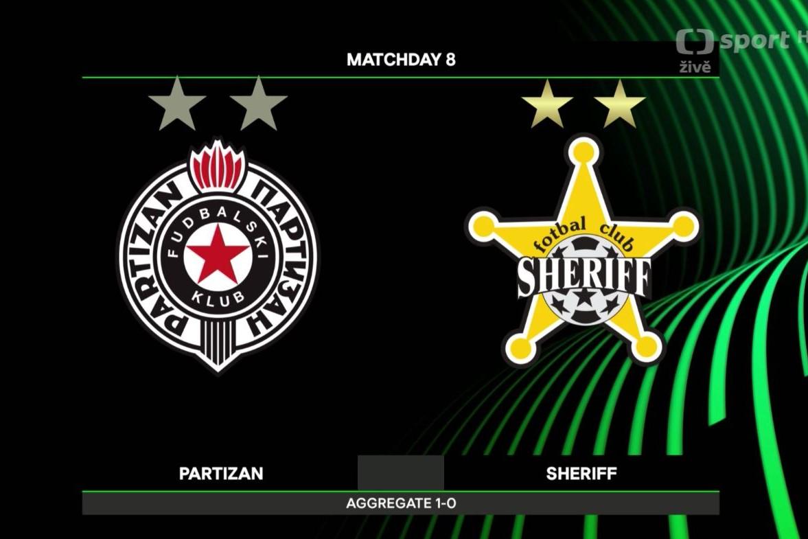 Sestřih utkání Partizan Bělehrad - Šeriff Tiraspol - ČT sport - Česká televize